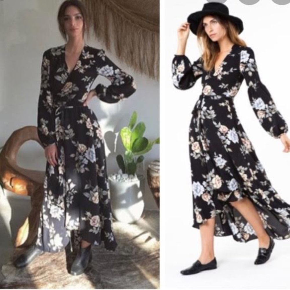 Christy Dawn Bergen Dress, Black Floral, XS - Picture 3 of 4